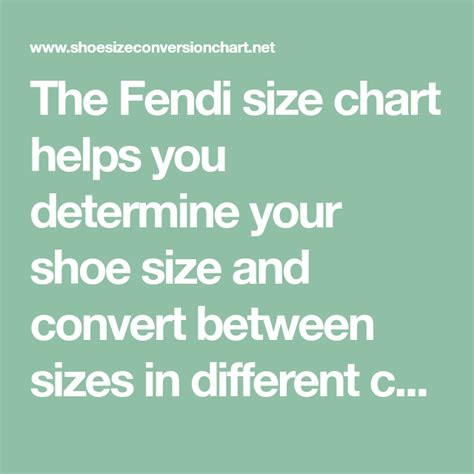 womens fendi size chart|Fendi shoe size chart.